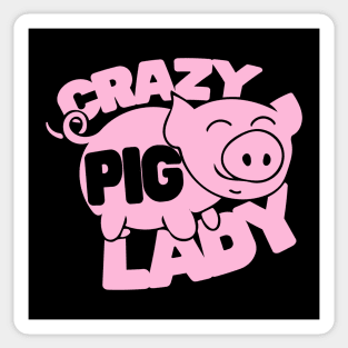 Crazy Pig lady Sticker